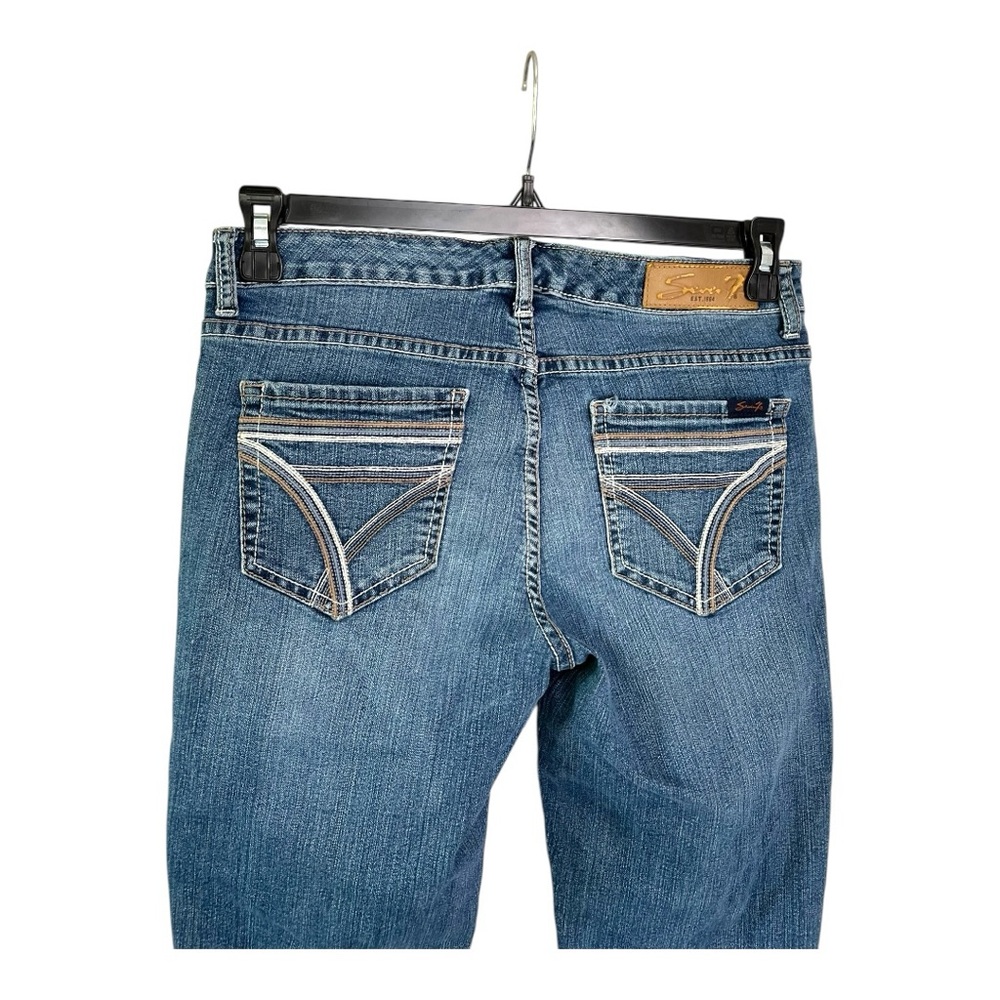 Seven7 cropped jeans with cute pocket embroidery detail